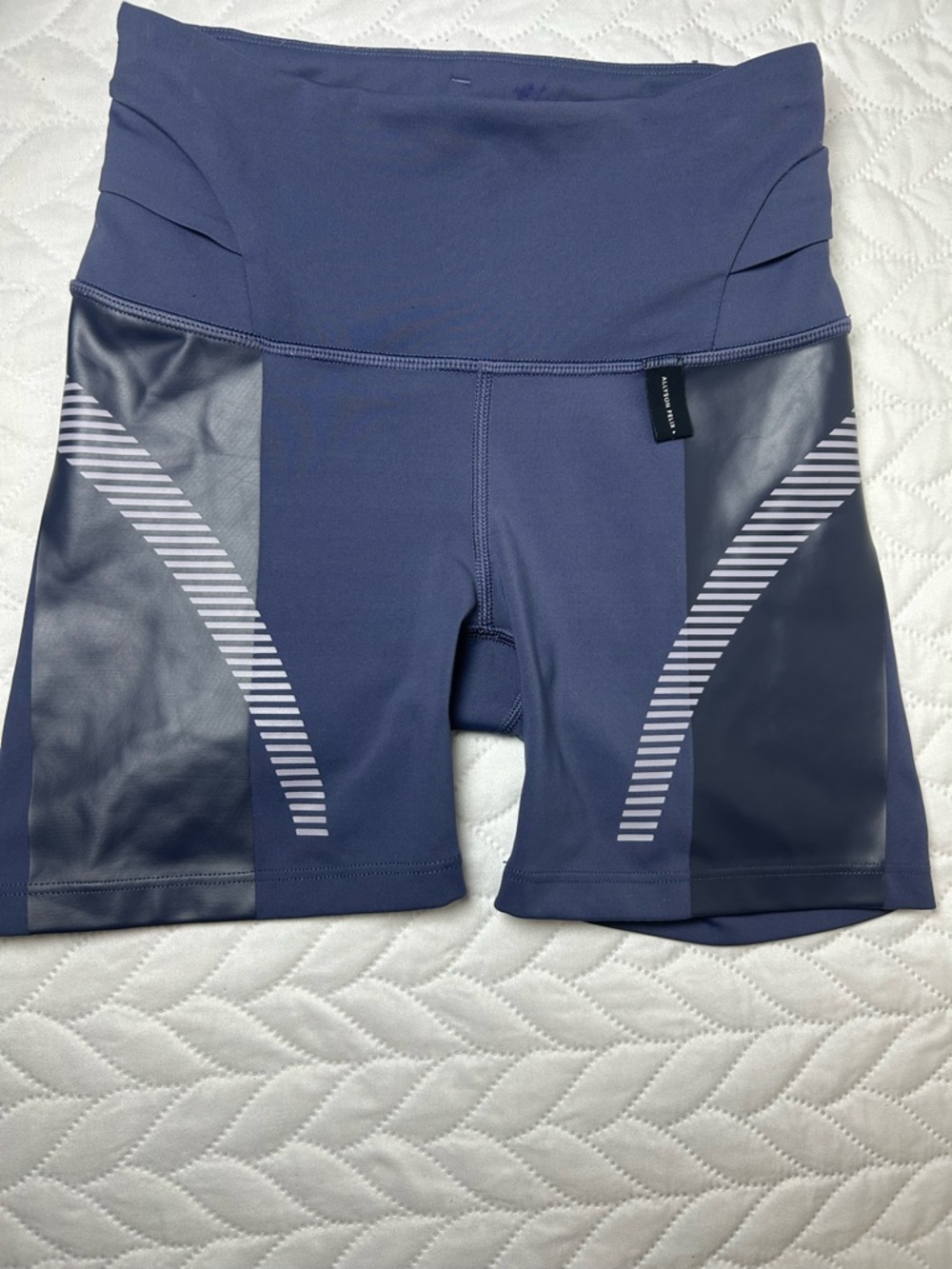 Athleta Allyson Felix Athletic Blue Women's Activewear Shorts Stretch Pocket